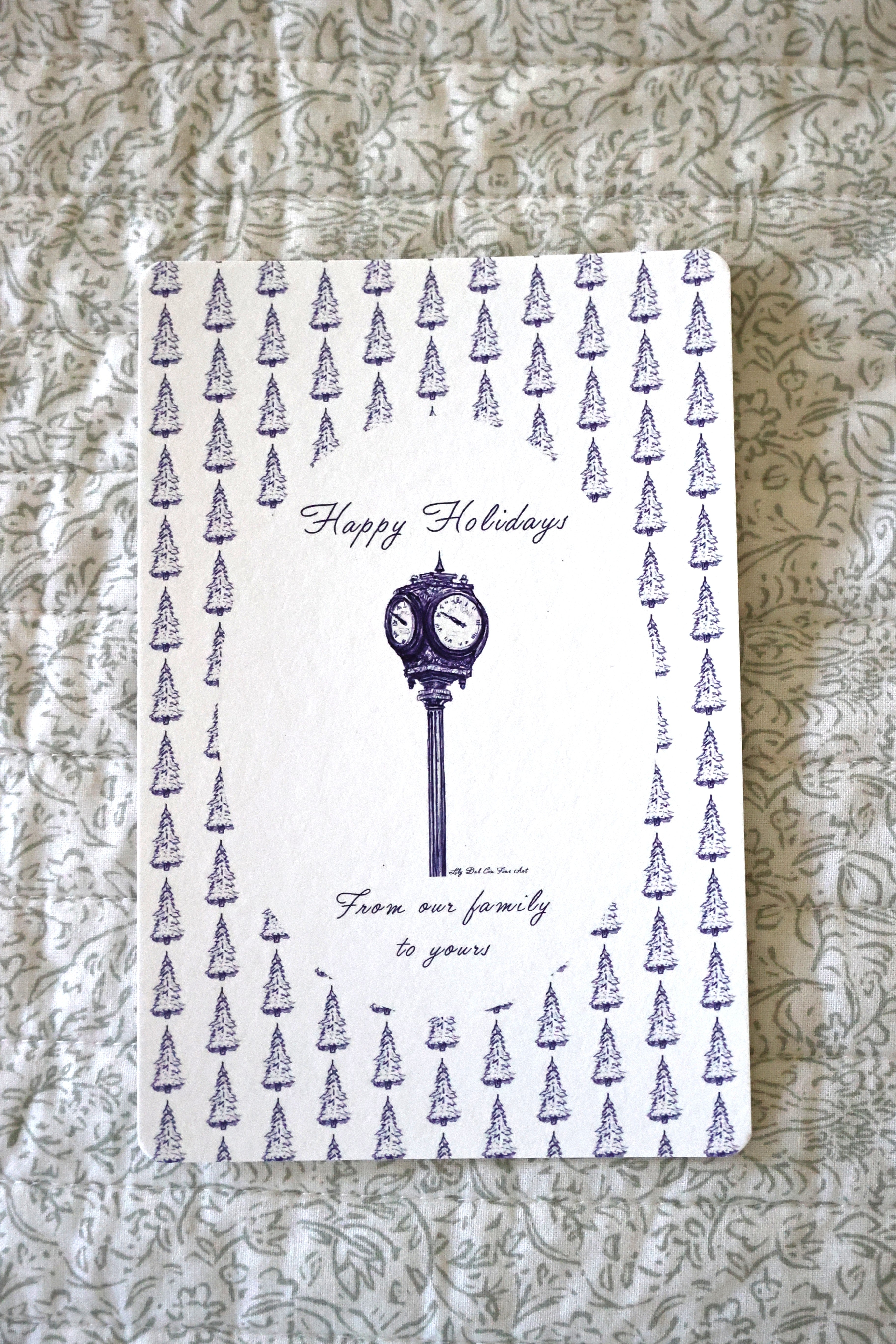 Clocktower Holiday Card