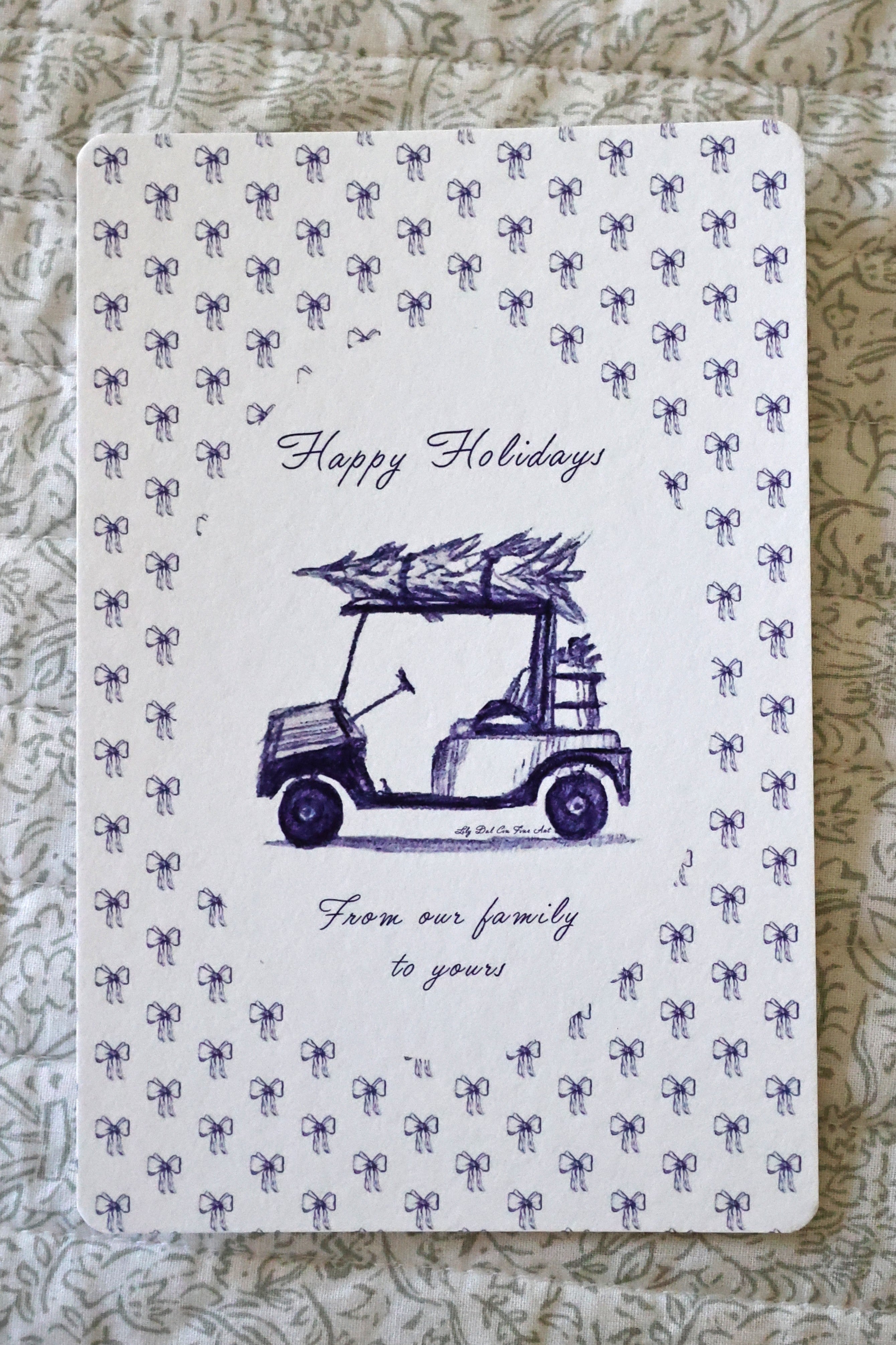 Golf Cart Holiday Card