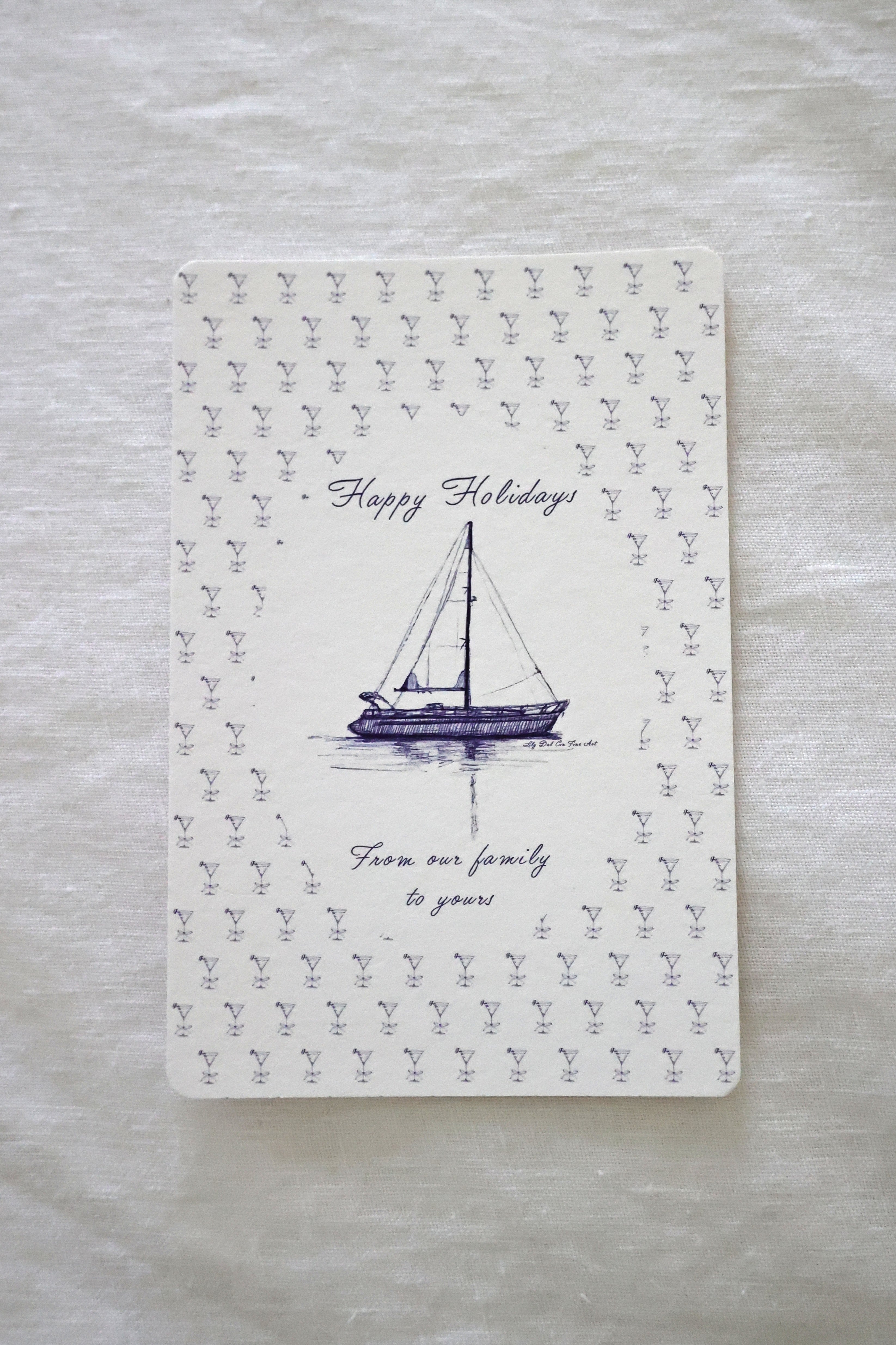 Sailboat Holiday Card