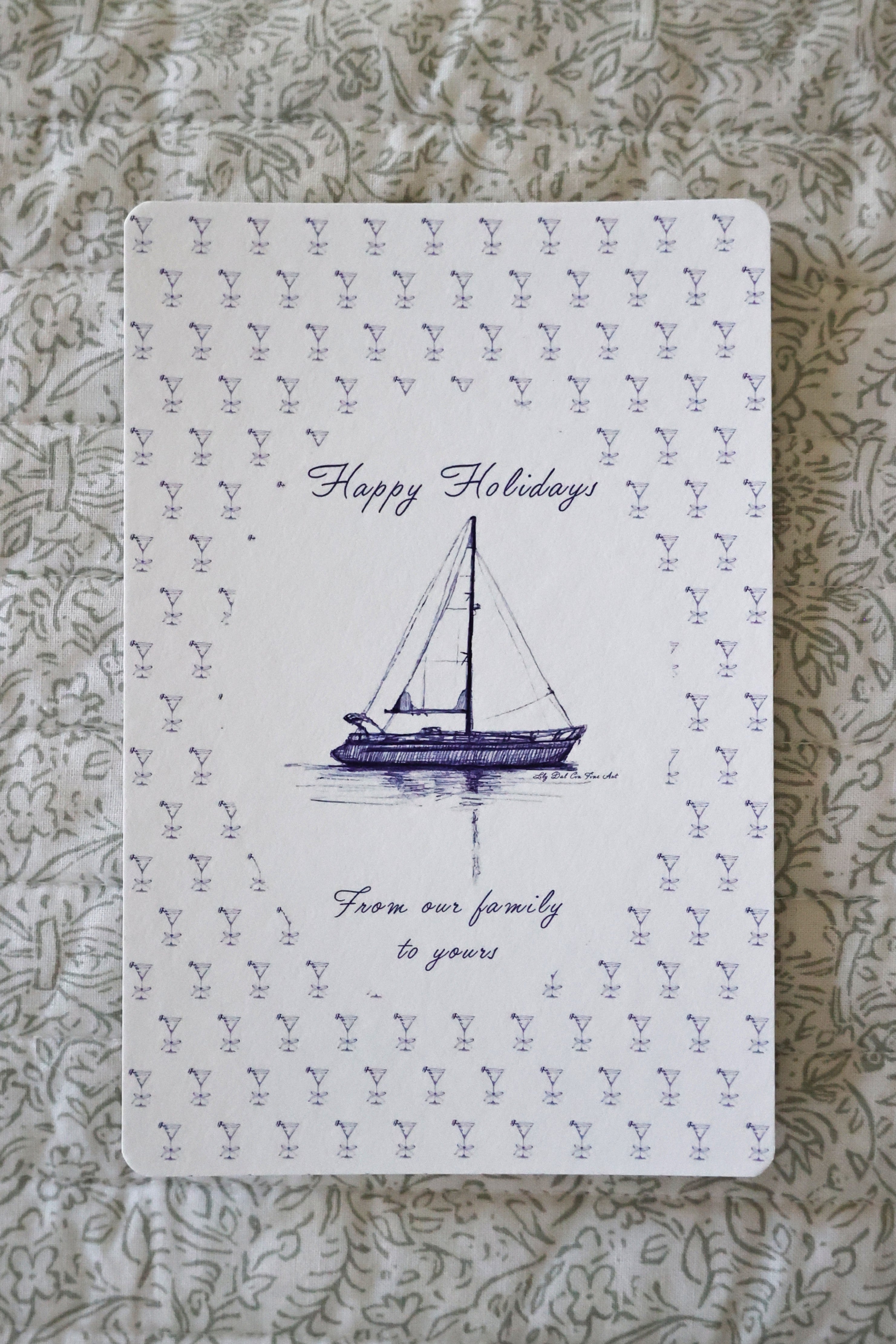 Sailboat Holiday Card