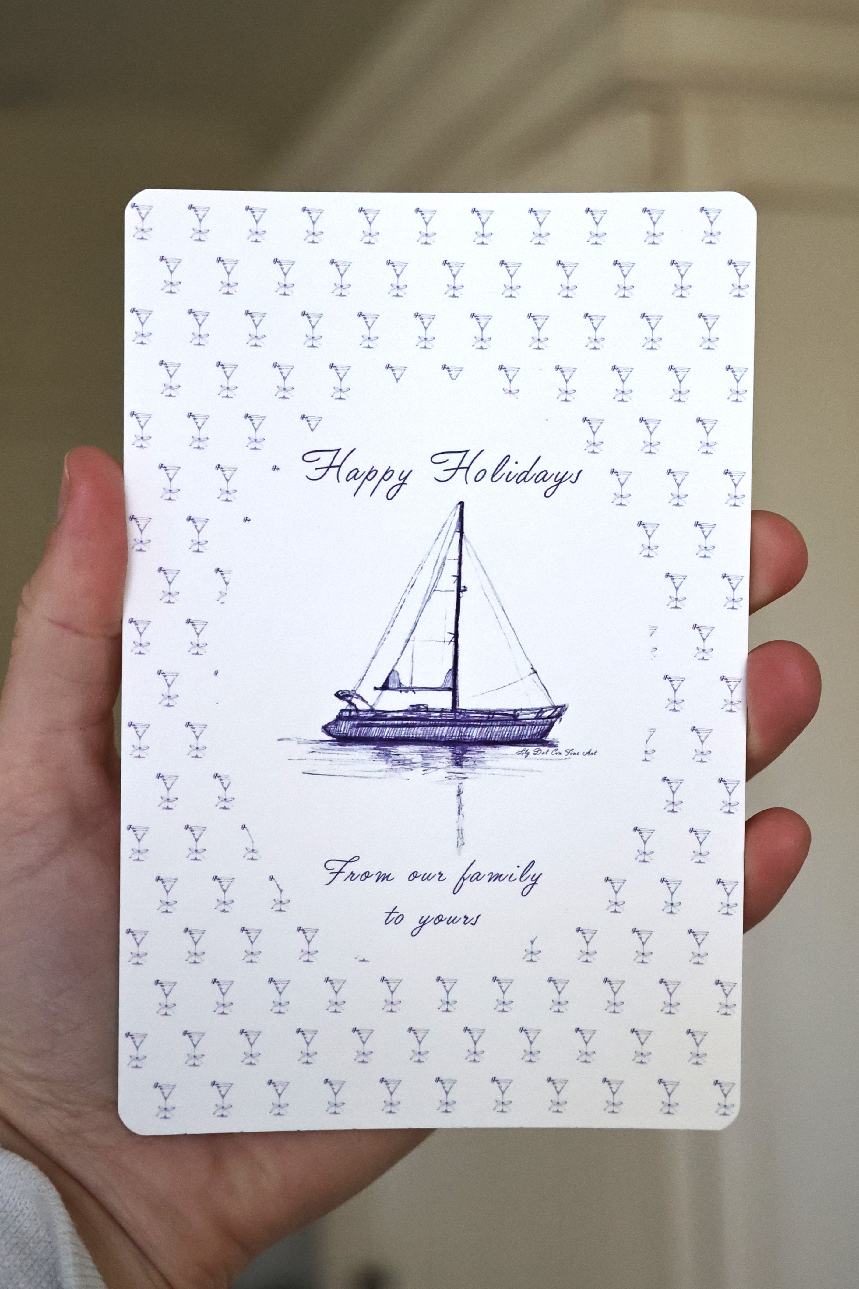 Sailboat Holiday Card