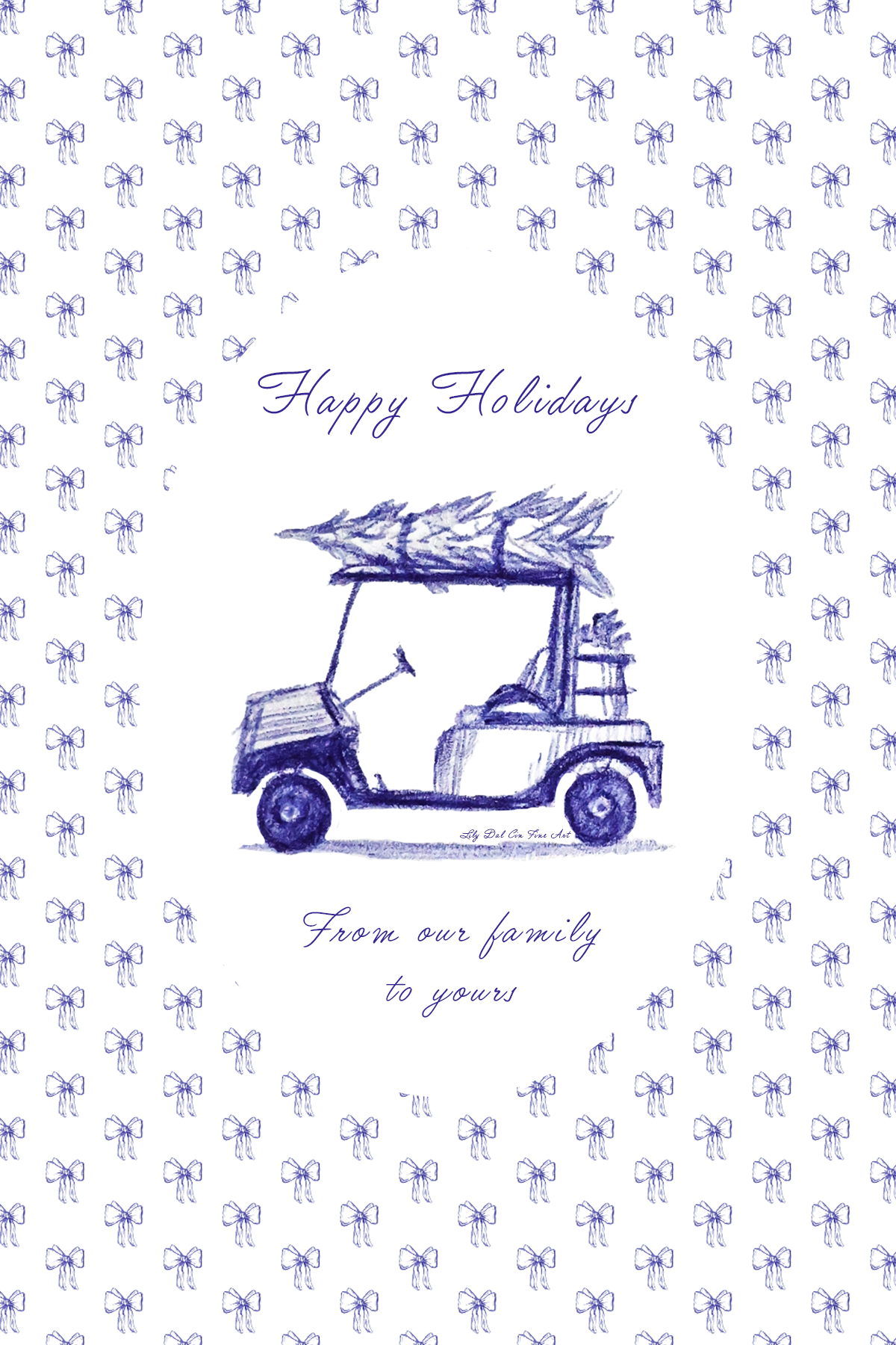 Golf Cart Holiday Card