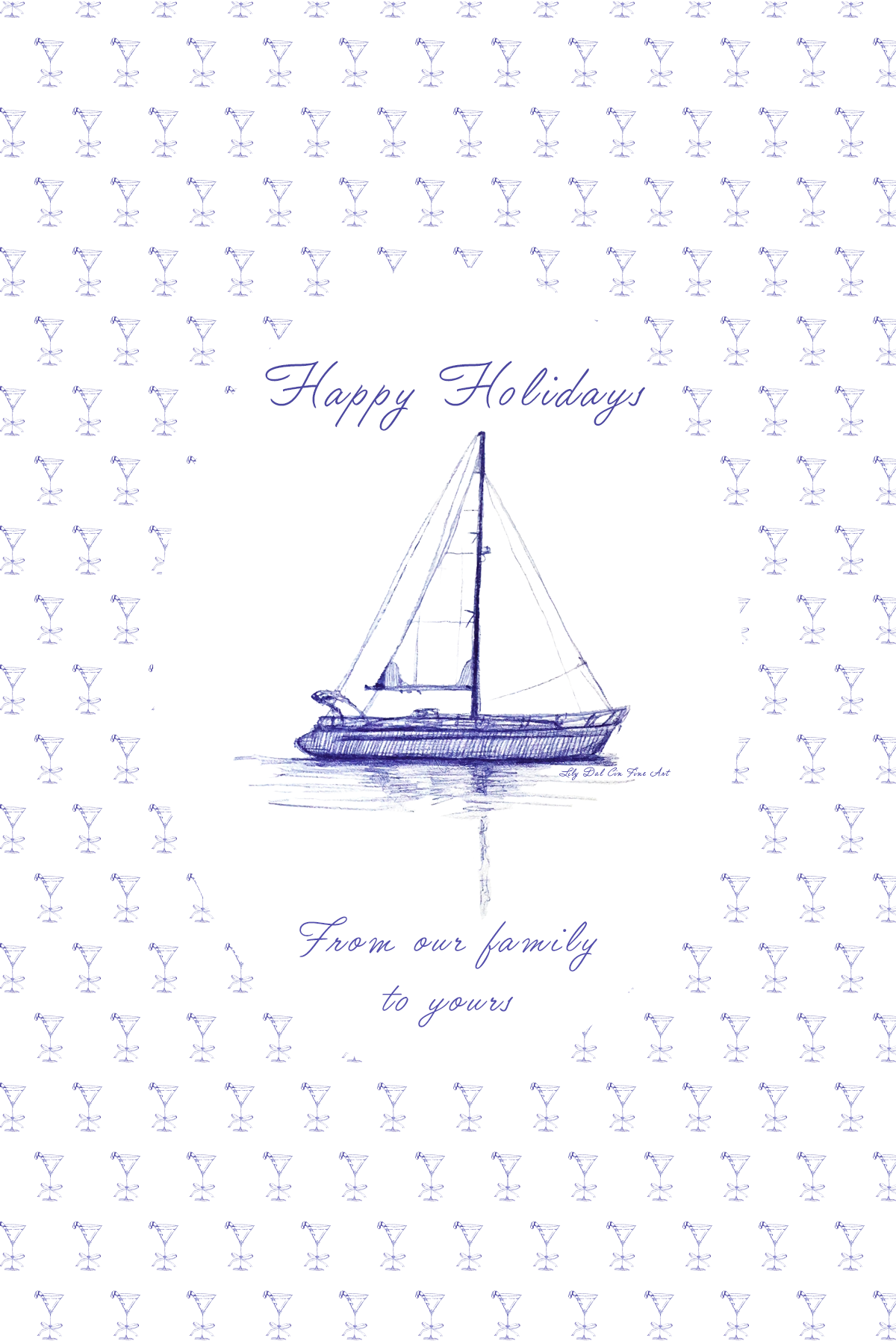 Sailboat Holiday Card